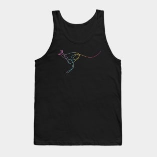 aesthetic kangaroo lineart illustration Tank Top